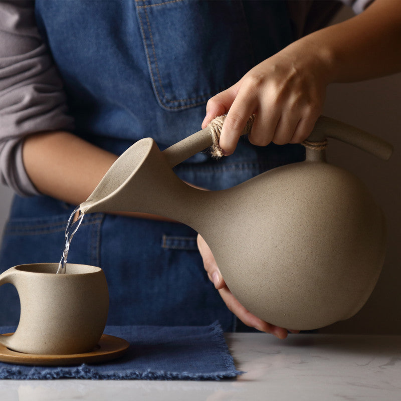 Healthy Pottery Cold Kettle Set | Eco-Friendly Ceramic Water Pitcher