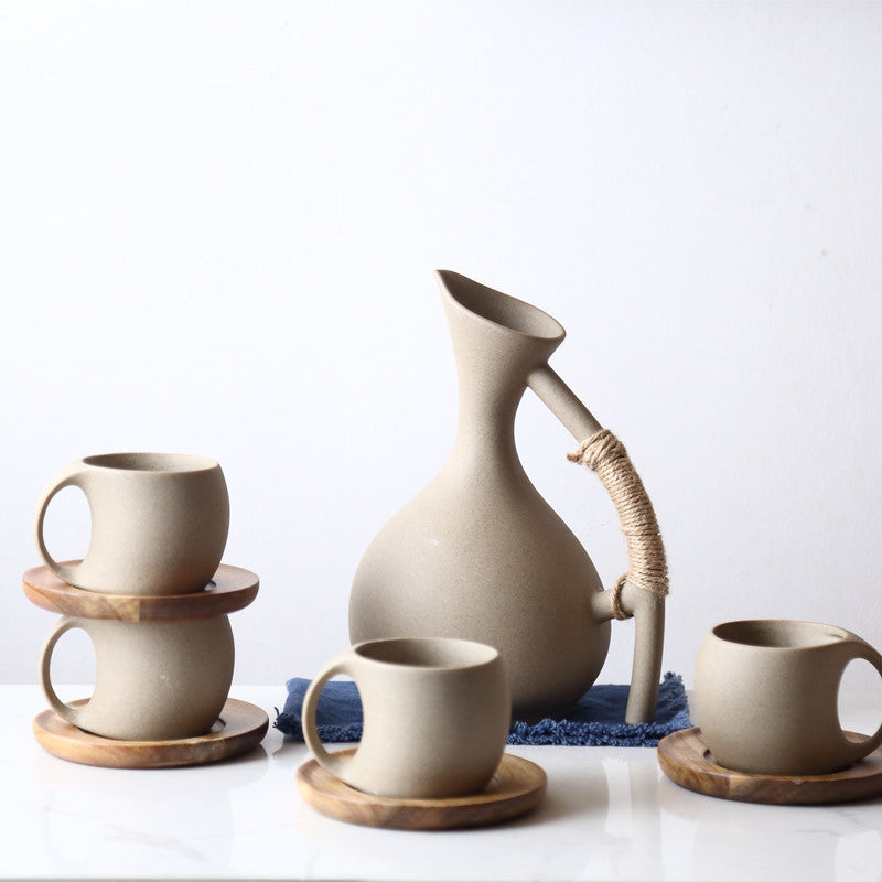 Healthy Pottery Cold Kettle Set | Eco-Friendly Ceramic Water Pitcher