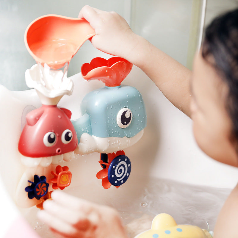 Children's bathroom shower spray duck toy