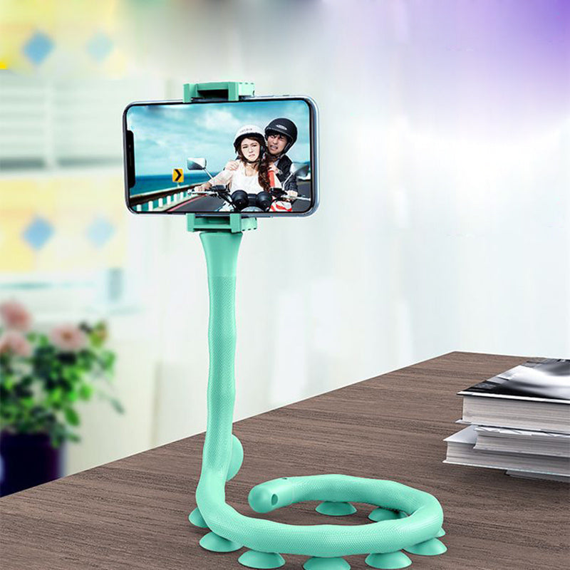 Lazy Bracket Mobile Phone Holder Worm Flexible Phone Suction Cup Stand for Home Wall Desktop Bicycle