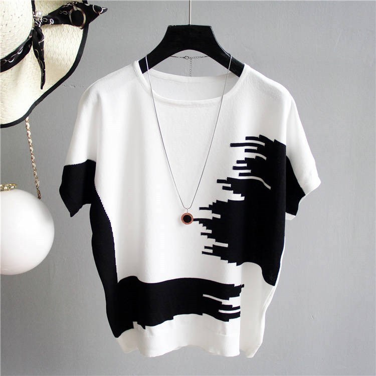 Women's Loose Short Sleeve Shirt Student Black Bottoming Shirt Women's Lo | Ectron Online
