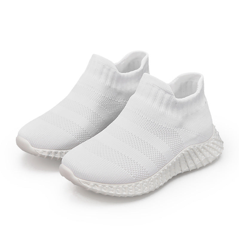 New Children's One-Step Net Shoes | Breathable White Sneakers New Children's One-Step Net Shoes Breath | Ectron Online