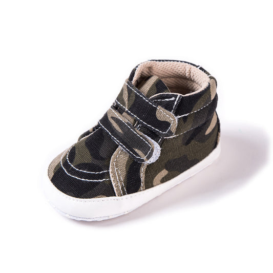 Double Strap Baby Shoes Camouflage Canvas
