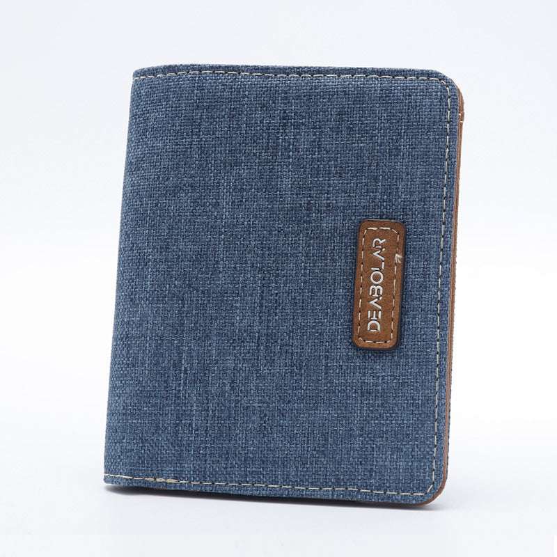 Ultra-Thin Canvas Wallet for Men Hot-Selling Men's Short Wallet Student J | Ectron Online
