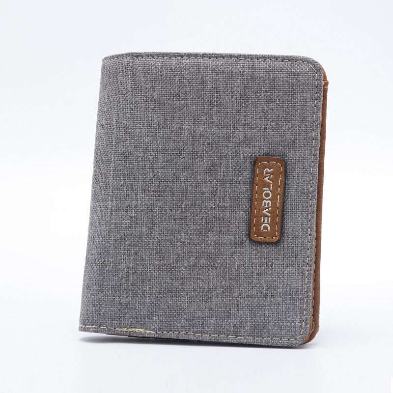 Ultra-Thin Canvas Wallet for Men Hot-Selling Men's Short Wallet Student J | Ectron Online
