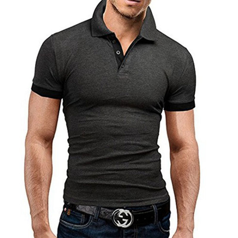 Men’s Stand Collar Polo Shirt – Business Casual Short Sleeve Men's Stand Collar Short Sleeve Polo Shi | Ectron Online