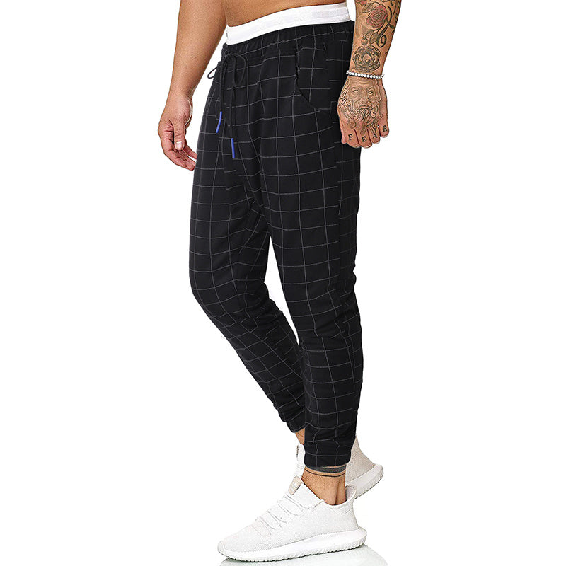 Fashion check casual trousers