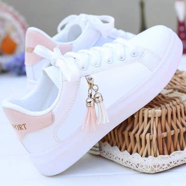 Women’s Mesh White Shoes – Breathable Korean Style Sneakers