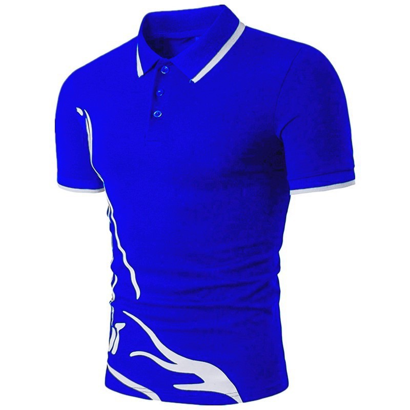 Mens Printed Lapel Short-sleeved T-shirt Mens Printed Lapel Short-sleeved T-shirt | Ectron Online