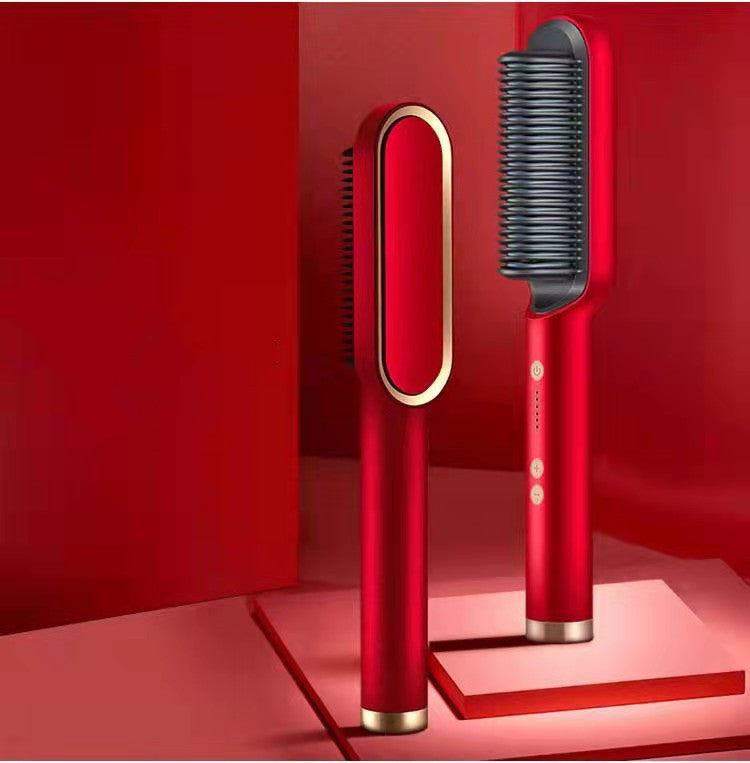 2-in-1 Hair Straightener Hot Comb with Negative Ion Curling Tong New 2 In 1 Hair Straightener Hot Comb Ne | Ectron Online