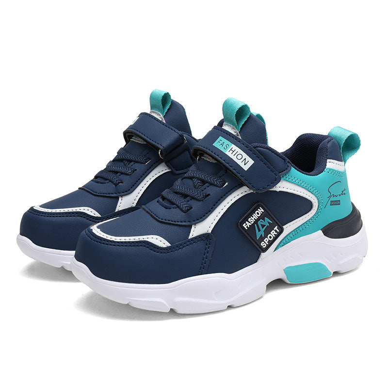 Big Kids' Velcro Leather Sports Shoes Leather Children's Sports Shoes, Big Chi | Ectron Online