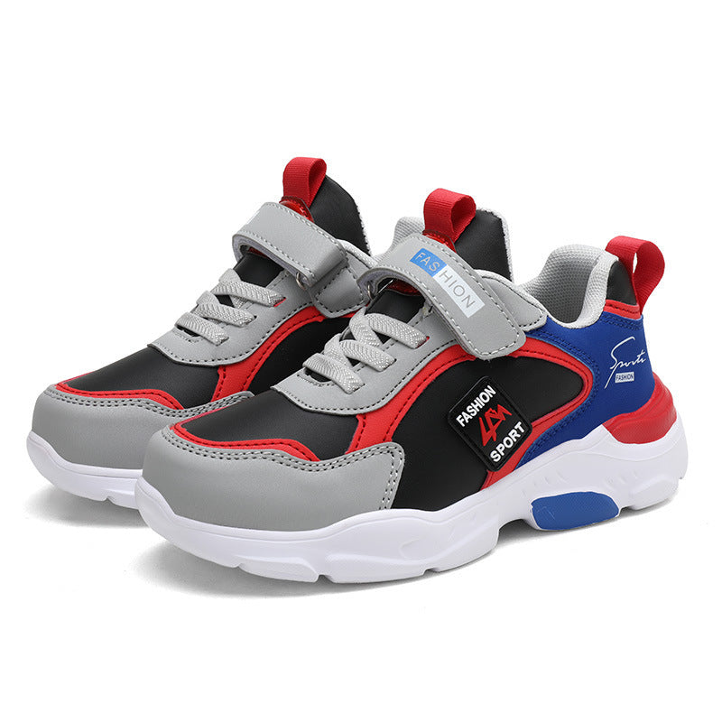 Big Kids' Velcro Leather Sports Shoes Leather Children's Sports Shoes, Big Chi | Ectron Online