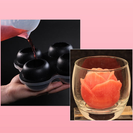 3D Large Rose Flower Food Grade Silicone Ice Molds Whisky Hockey Model Chocolate Jelly Candle Resin Clay Bar Ice Mould