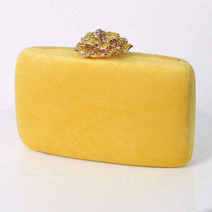 New Diamond Decoration Evening Bag PU Flannel Clutch Bag Chain Satchel Banquet Dress Bag Party Evening Gift Bag Evening Bag