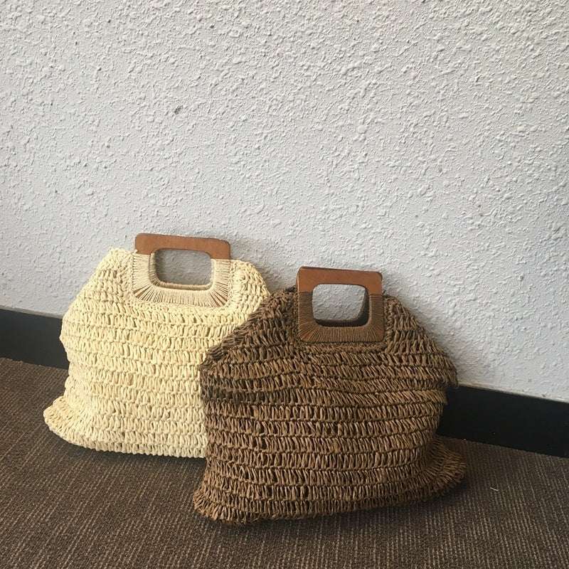 Straw Beach Handbag - Stylish & Practical for Summer Straw Bag Beach Bag Handbag Handbag | Ectron Online