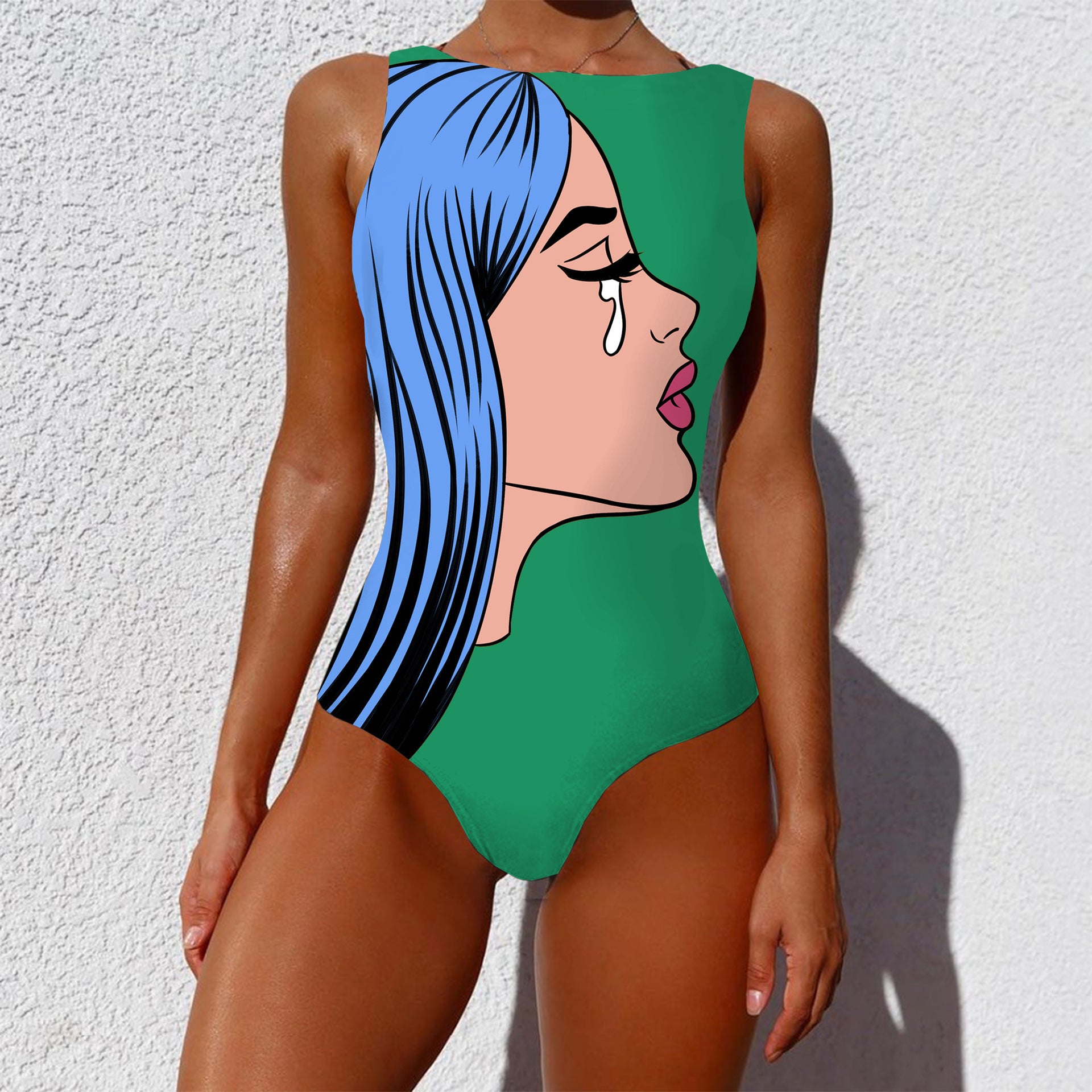 Women’s Vintage Abstract Print One-Piece Push-Up Swimsuit One-piece Fashion Vintage Abstract Print | Ectron Online