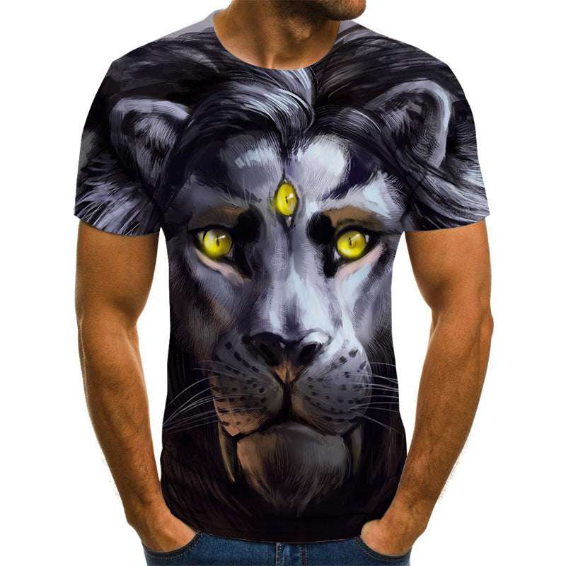 Lion 3D Printed T-Shirt – Bold Animal Fashion Tee Fashion Animal Lion 3D Printed T-Shirt | Ectron Online