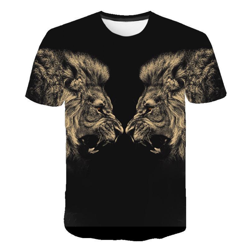 Lion 3D Printed T-Shirt – Bold Animal Fashion Tee Fashion Animal Lion 3D Printed T-Shirt | Ectron Online