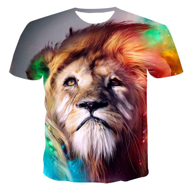 Lion 3D Printed T-Shirt – Bold Animal Fashion Tee Fashion Animal Lion 3D Printed T-Shirt | Ectron Online