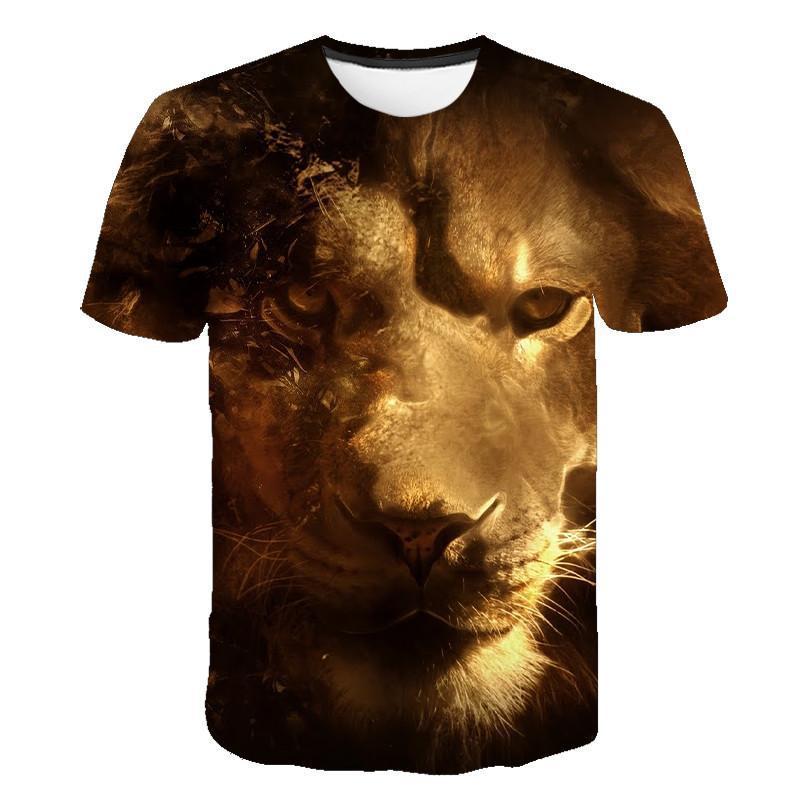 Lion 3D Printed T-Shirt – Bold Animal Fashion Tee Fashion Animal Lion 3D Printed T-Shirt | Ectron Online