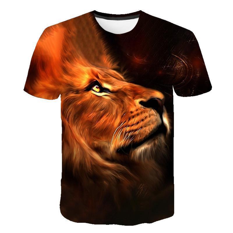 Lion 3D Printed T-Shirt – Bold Animal Fashion Tee Fashion Animal Lion 3D Printed T-Shirt | Ectron Online