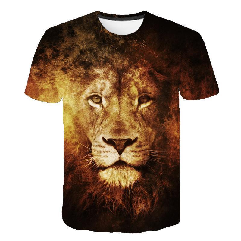 Lion 3D Printed T-Shirt – Bold Animal Fashion Tee Fashion Animal Lion 3D Printed T-Shirt | Ectron Online