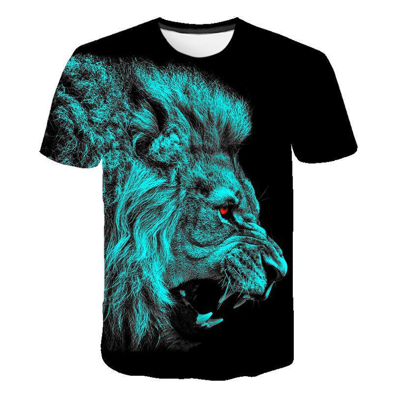 Lion 3D Printed T-Shirt – Bold Animal Fashion Tee Fashion Animal Lion 3D Printed T-Shirt | Ectron Online