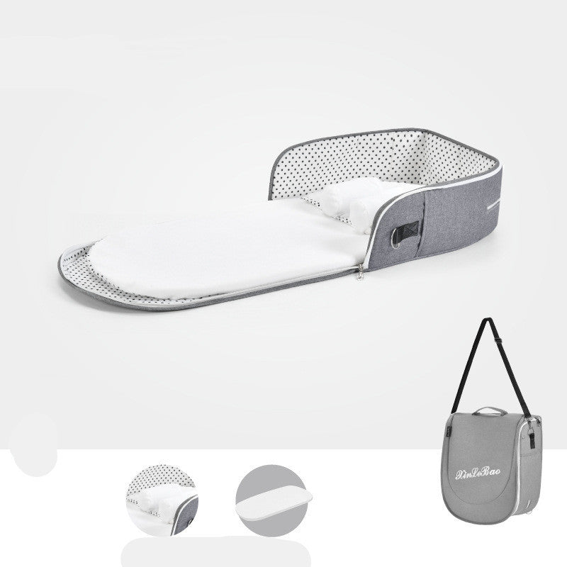 Baby Crib Multifunctional Folding Newborn Nest Toddler Bed Portable Sun Protection Mosquito Net Infant Camping Bed Travel Cot - Ectron Online
