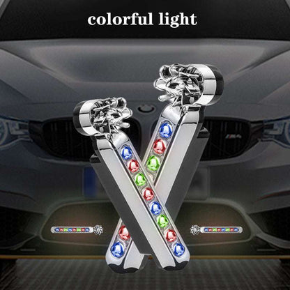 2pc Wind-Powered RGB LED Car DRL & Motorcycle Running Lights