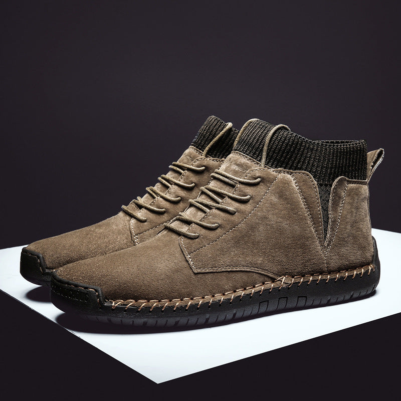 Winter Plus Cotton Men’s High-Top Lace-Up Snow Boots – Plus Size Winter Plus Cotton Plus Size Men'S High- | Ectron Online