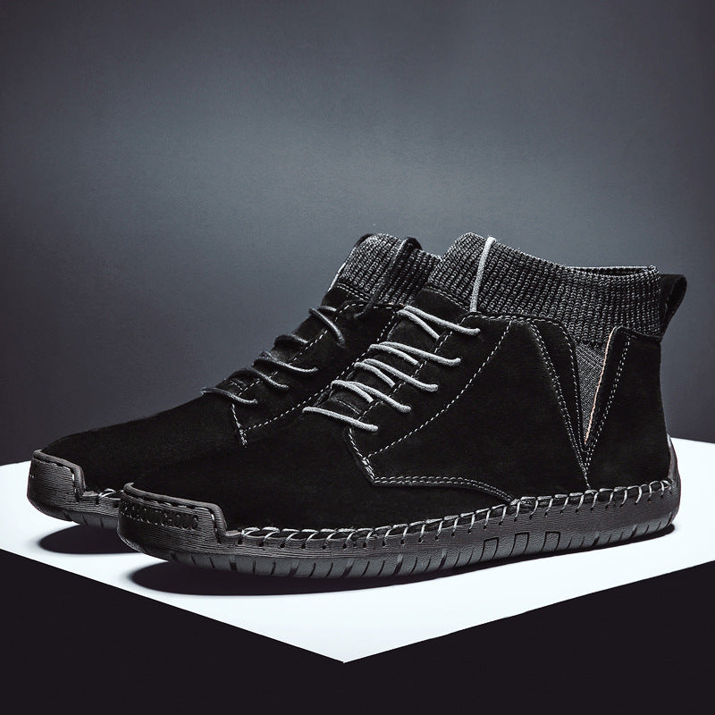Winter Plus Cotton Men’s High-Top Lace-Up Snow Boots – Plus Size Winter Plus Cotton Plus Size Men'S High- | Ectron Online