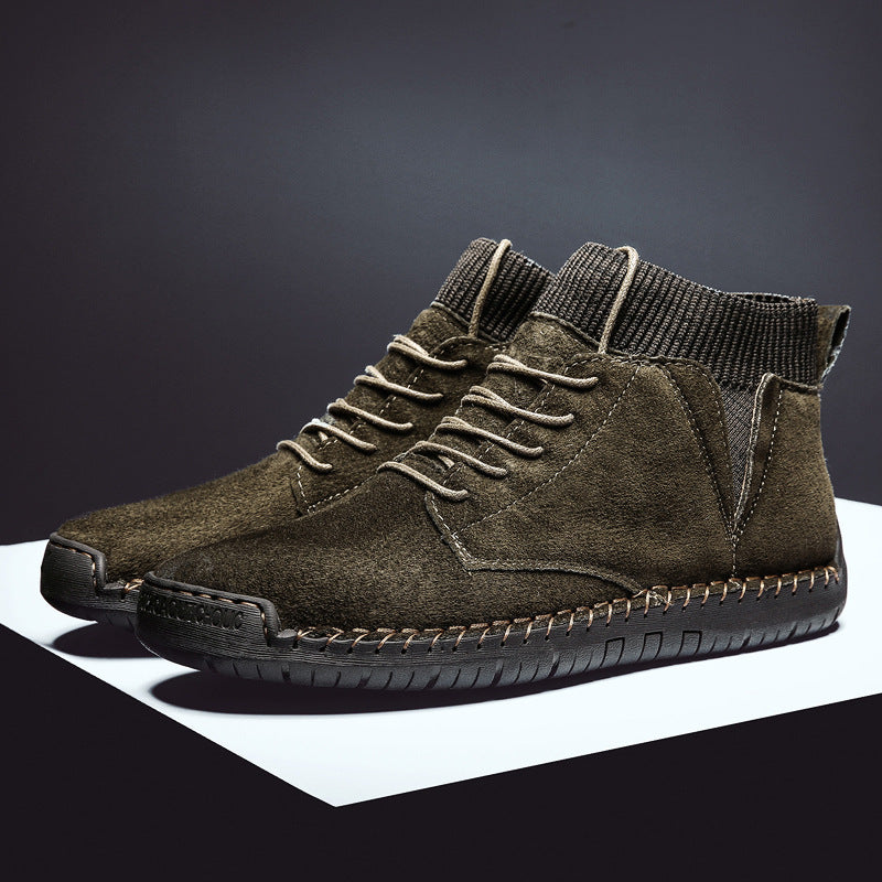 Winter Plus Cotton Men’s High-Top Lace-Up Snow Boots – Plus Size Winter Plus Cotton Plus Size Men'S High- | Ectron Online