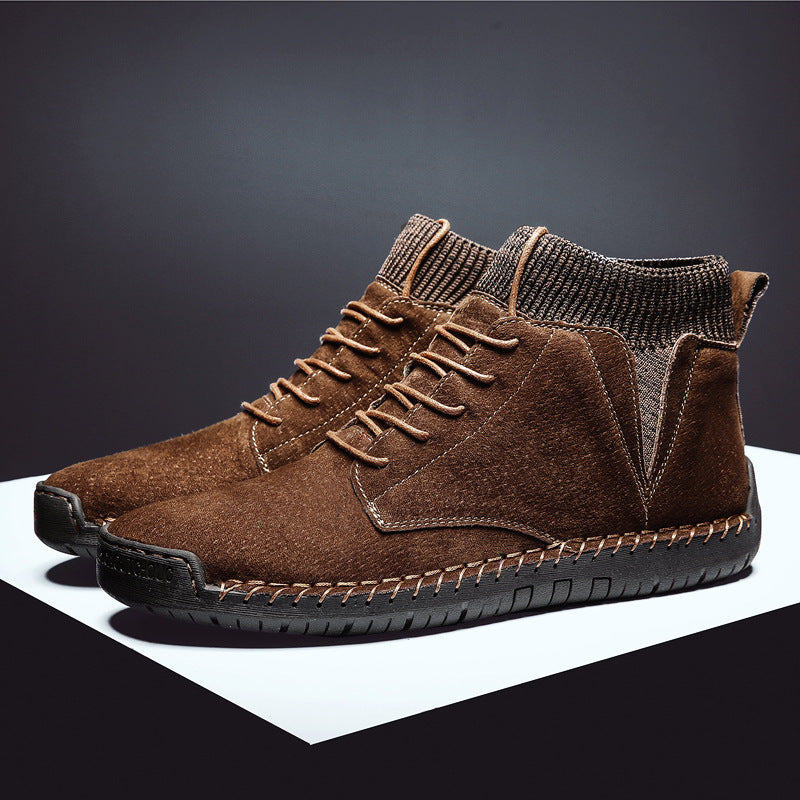Winter Plus Cotton Men’s High-Top Lace-Up Snow Boots – Plus Size Winter Plus Cotton Plus Size Men'S High- | Ectron Online