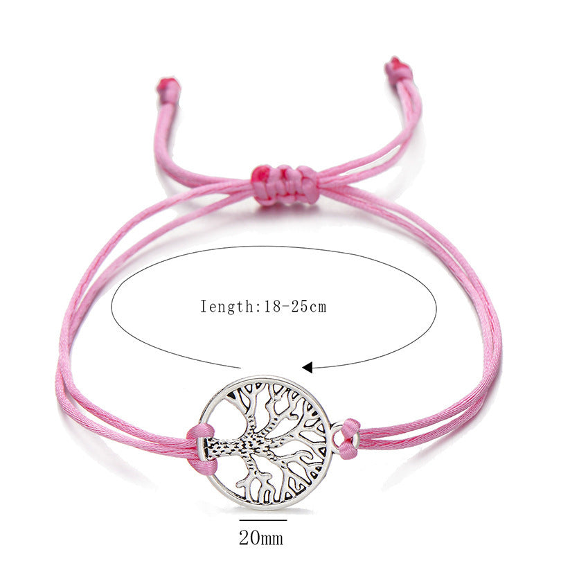 Bohemian Chic | Hand-Woven Red Rope Tree of Life Bracelet Bracelet | Ectron Online
