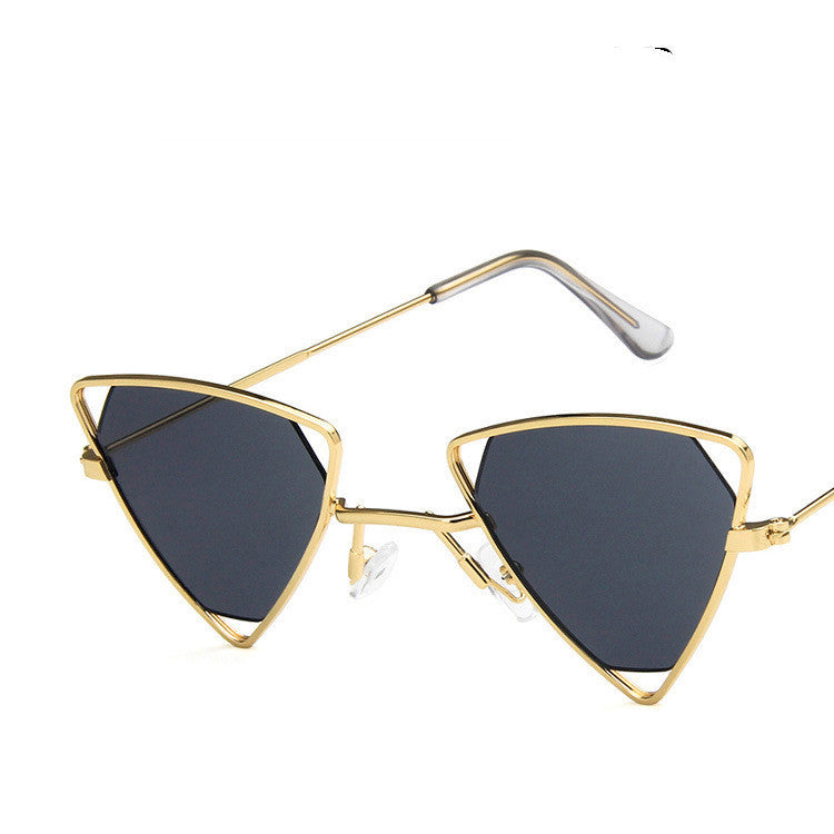 RBRARE Retro Alloy Triangle Punk Sunglasses Men Hollow Eyewear Candy Colors Gradient Vintage Gothic Sun Glasses For Women