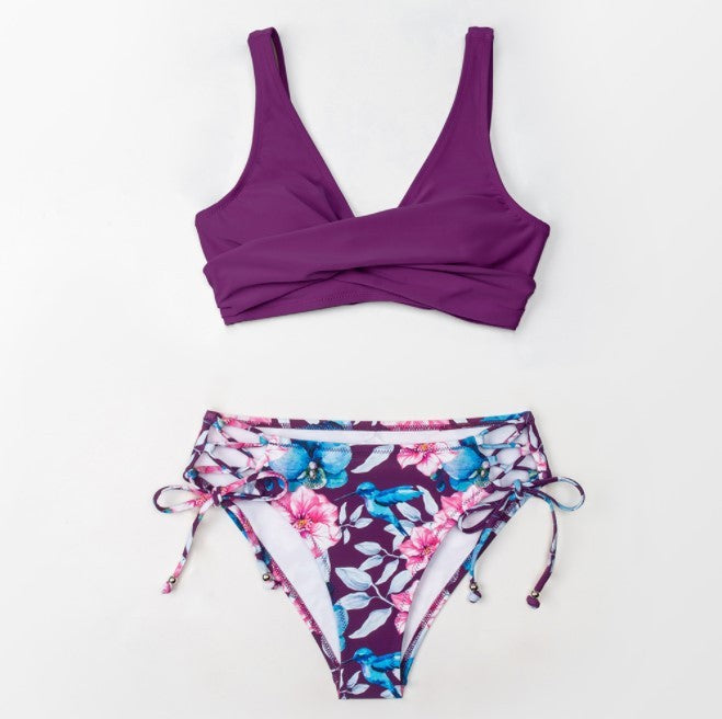 Printed Swimsuit Bikini Printed Swimsuit Bikini Swimsuit Women | Ectron Online