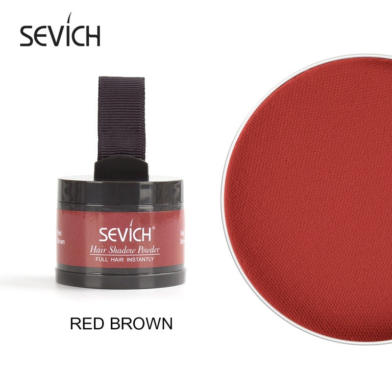 Hair shadow powder compact with red-brown powder disc, Red brown shade
