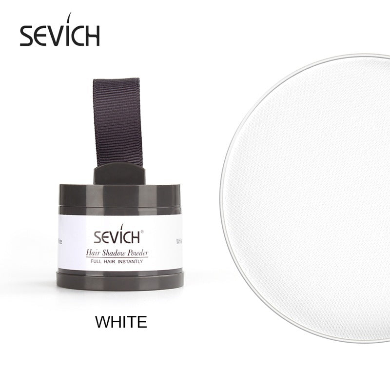 Hair shadow powder compact with white powder disc, White shade