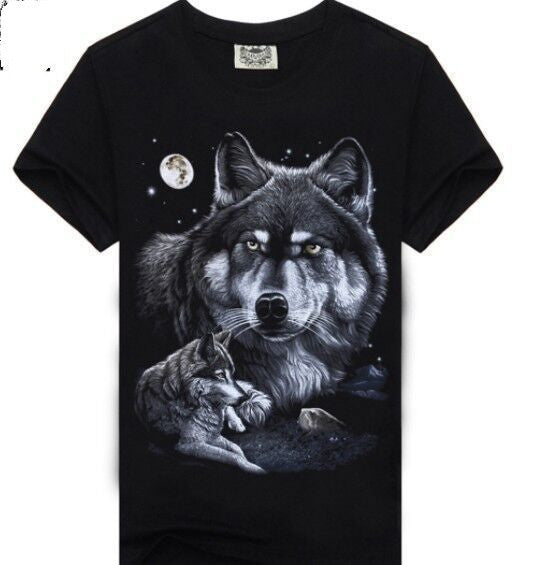 Round Neck 3D Digital Print T-Shirt – Short Sleeve Casual Tee Round Neck 3D Digital Printing Short-Sle | Ectron Online