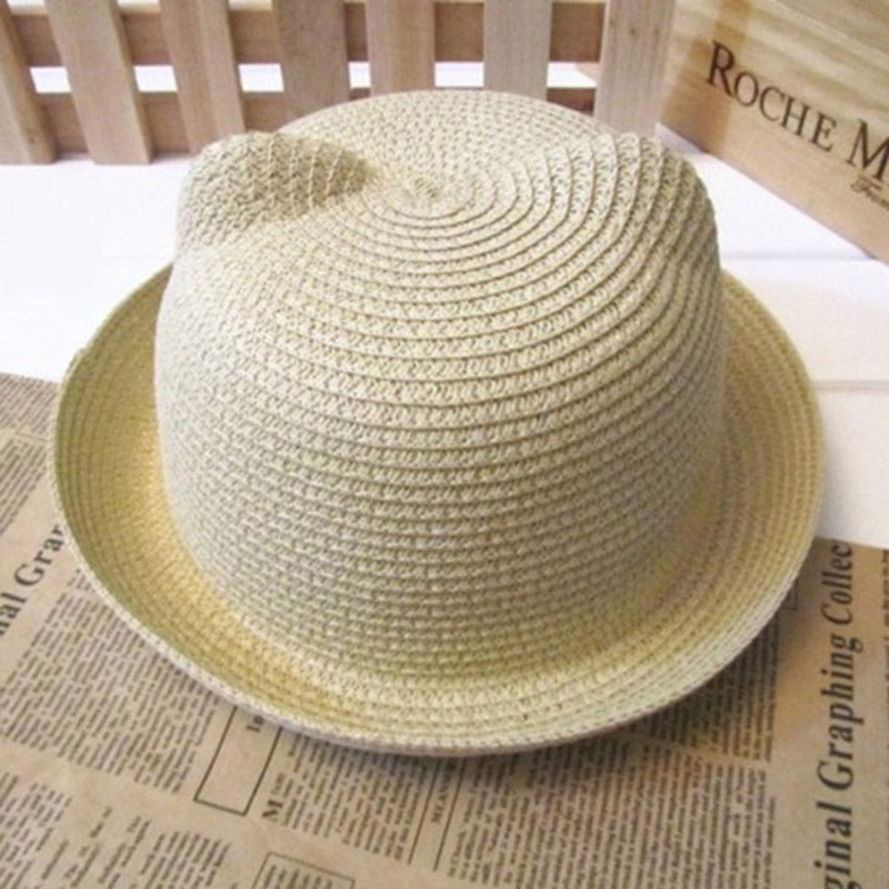 Cute Cat Ears Straw Hat Sunhat