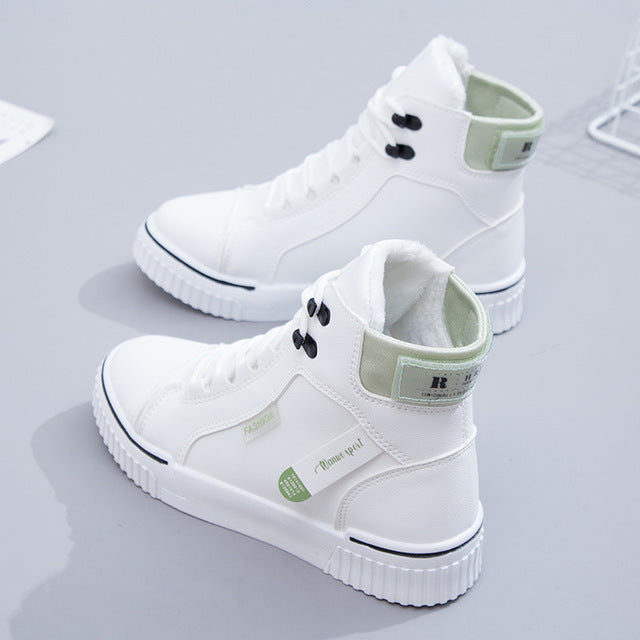 Shop White High-Top Athletic Sneakers High-Top White Sports Sneakers | Ectron Online