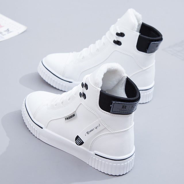 Shop White High-Top Athletic Sneakers High-Top White Sports Sneakers | Ectron Online
