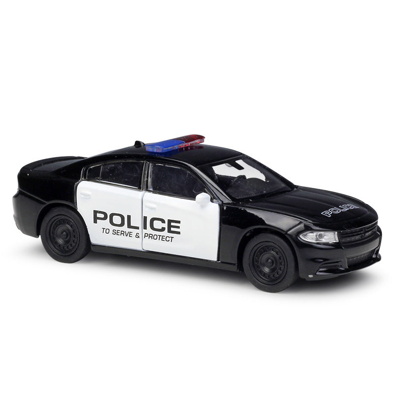 Police Car Alloy Car Model Children's Toy Puzzle