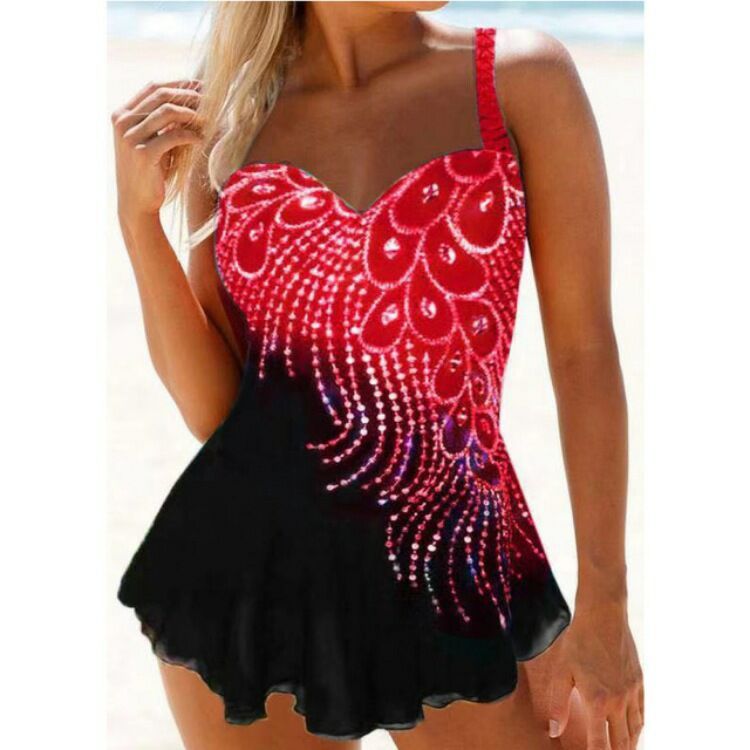 Women’s Tube Top Bikini – Diamond & Feather Contrast Swimsuit New Bikini, Tube Top, Diamond And Feathe | Ectron Online