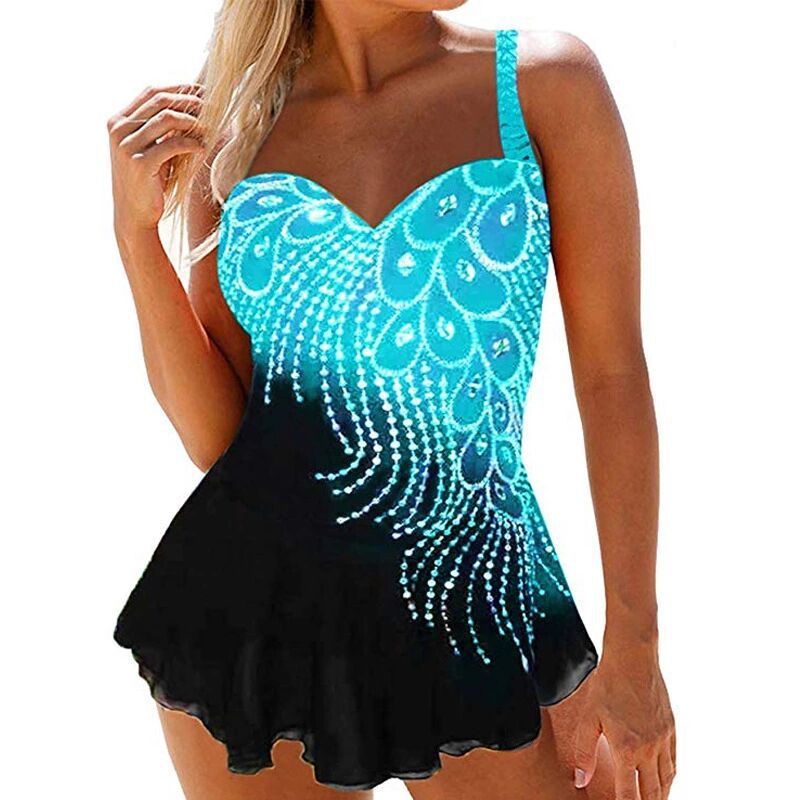 Women’s Tube Top Bikini – Diamond & Feather Contrast Swimsuit New Bikini, Tube Top, Diamond And Feathe | Ectron Online