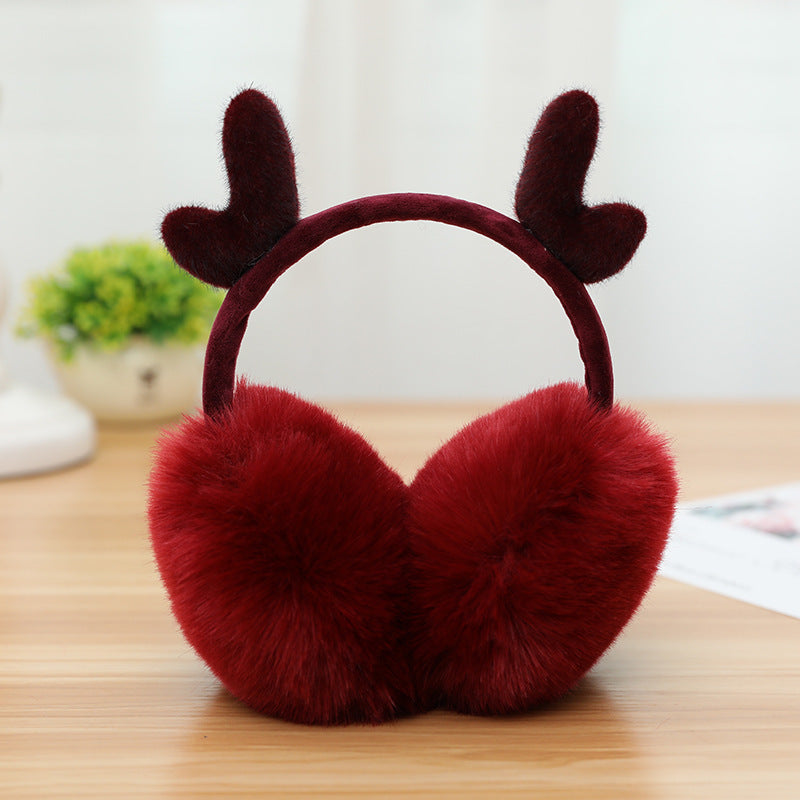 New Cute Rabbit Ears Bowknot Earmuffs For Ladies Winter Rabbit Fur Earmuffs