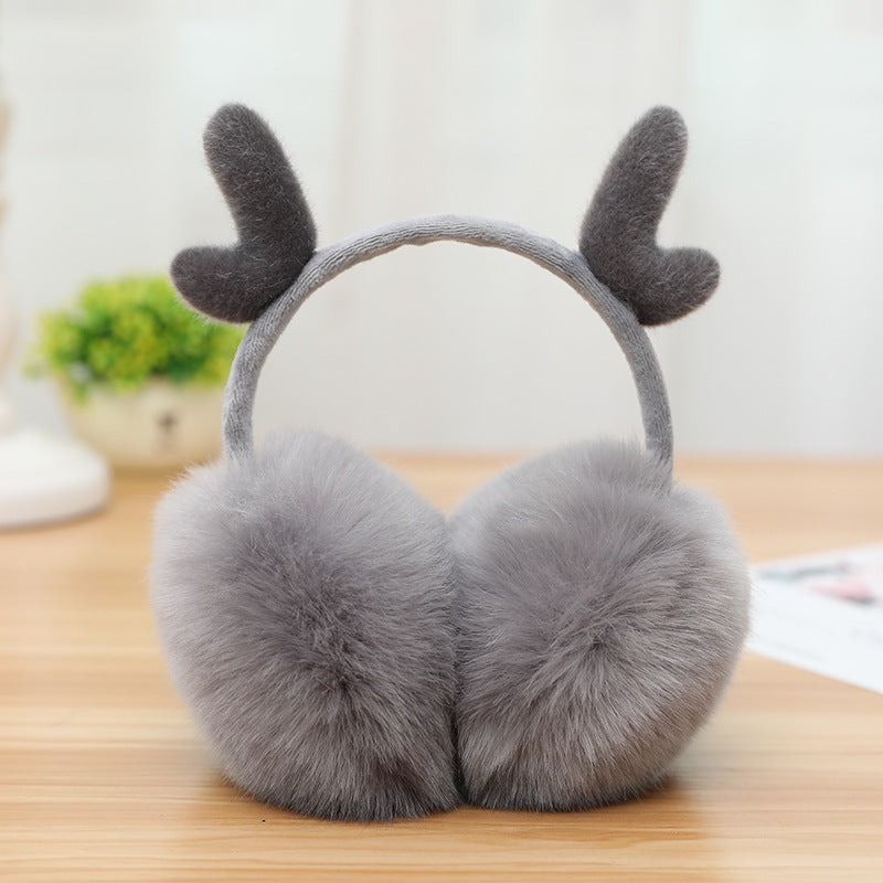 New Cute Rabbit Ears Bowknot Earmuffs For Ladies Winter Rabbit Fur Earmuffs