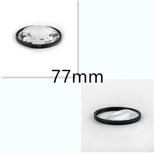 77mm lens filter shown on a white background