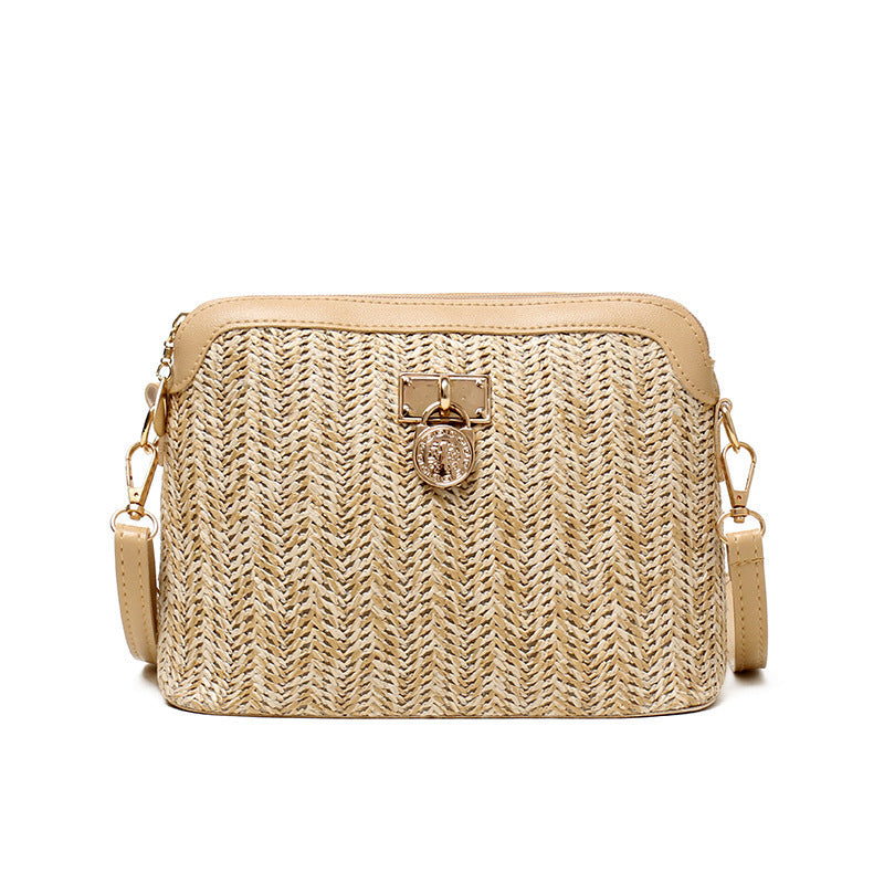 One-Shoulder Shell Straw Woven Simple Bag One-shoulder Shell Straw Woven Simple Ba | Ectron Online