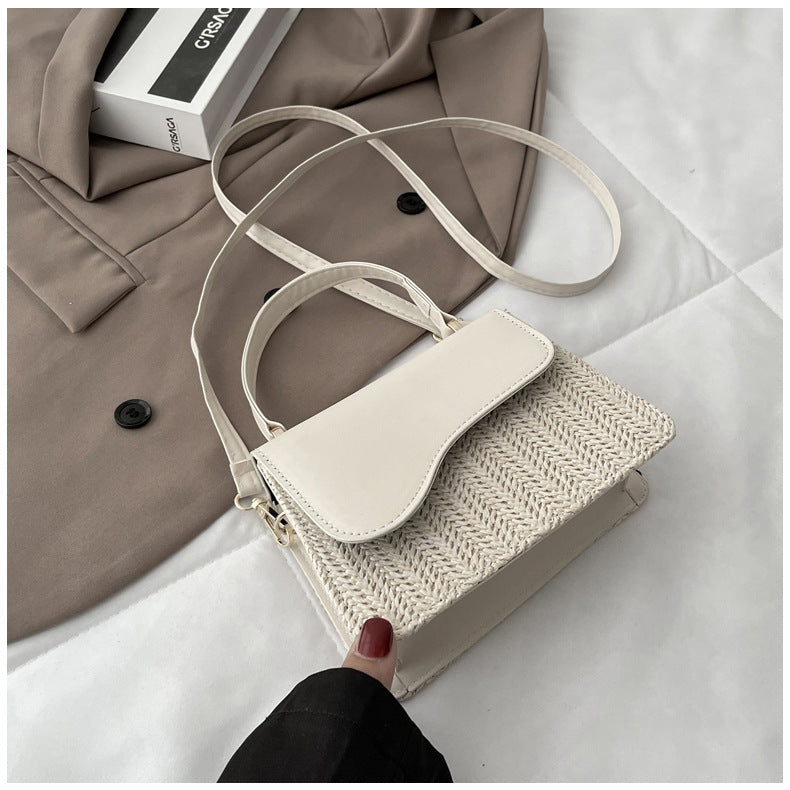 One-Shoulder Shell Straw Woven Simple Bag One-shoulder Shell Straw Woven Simple Ba | Ectron Online